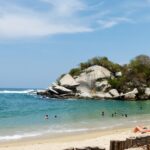 Strand, Meer, Wasser, Küste, Felsen, Personen